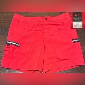 Nike Mens Vintage Vtg 90s Nylon Swim Board Shorts Red Size 38 Made in USA Y2K